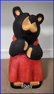 Big Sky Carvers Hand Finished Wood Carved 15.5 Tall Female Bear Jeff Fleming