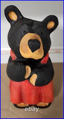 Big Sky Carvers Hand Finished Wood Carved 15.5 Tall Female Bear Jeff Fleming