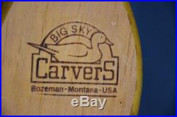 Big Sky Carvers Hand Paint Duck, preowned. Signed. Great Condition. 11L 5 1/2T