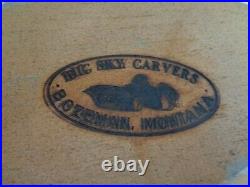 Big Sky Carvers Hand-carved Duck Decoy Craig Fellows Bozeman Montana Signed