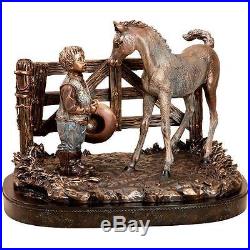 Big Sky Carvers Hand-cast Western Howdy Partner Fincher Horse Sculpture B5220014
