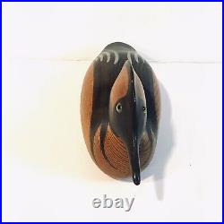 Big Sky Carvers Hand painted Wood Duck Decoy Vintage C Fellows Signed 1982