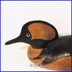 Big Sky Carvers Hand painted Wood Duck Decoy Vintage C Fellows Signed 1982
