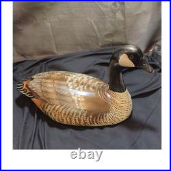 Big Sky Carvers Handmade Hand-Carved Wood Goose Bird Decoy Signed Sculpture