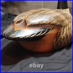Big Sky Carvers Handmade Hand-Carved Wood Goose Bird Decoy Signed Sculpture