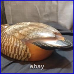 Big Sky Carvers Handmade Hand-Carved Wood Goose Bird Decoy Signed Sculpture