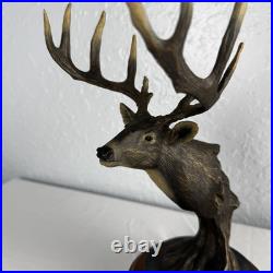 Big Sky Carvers Hardwoods Legend White Tail Deer Bust Resin Pewter Bronze 12x6