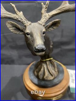 Big Sky Carvers Hardwoods Legend White Tail Deer Bust Resin Pewter Bronze 12x6