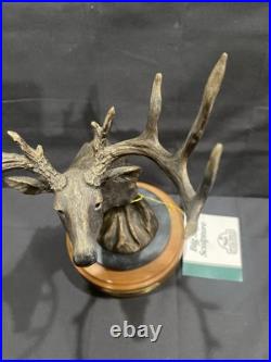 Big Sky Carvers Hardwoods Legend White Tail Deer Bust Resin Pewter Bronze 12x6
