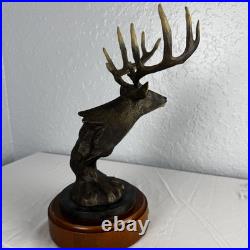 Big Sky Carvers Hardwoods Legend White Tail Deer Bust Resin Pewter Bronze 12x6