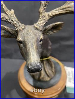 Big Sky Carvers Hardwoods Legend White Tail Deer Bust Resin Pewter Bronze 12x6