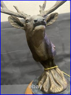Big Sky Carvers Hardwoods Legend White Tail Deer Bust Resin Pewter Bronze 12x6