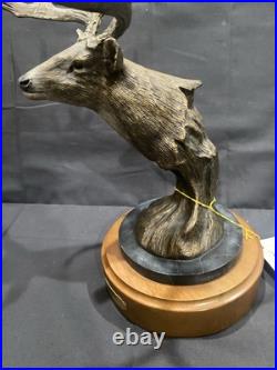 Big Sky Carvers Hardwoods Legend White Tail Deer Bust Resin Pewter Bronze 12x6