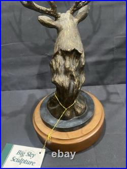 Big Sky Carvers Hardwoods Legend White Tail Deer Bust Resin Pewter Bronze 12x6