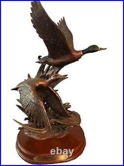 Big Sky Carvers Headed Out Ducks Unlimited Flying Ducks Statue