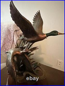 Big Sky Carvers Headed Out Ducks Unlimited Flying Ducks Statue