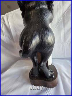 Big Sky Carvers Heavy Black Lab Puppy Dog Paper Towel Holder with Wood Base