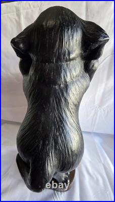 Big Sky Carvers Heavy Black Lab Puppy Dog Paper Towel Holder with Wood Base