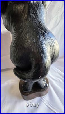 Big Sky Carvers Heavy Black Lab Puppy Dog Paper Towel Holder with Wood Base