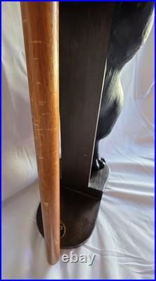 Big Sky Carvers Heavy Black Lab Puppy Dog Paper Towel Holder with Wood Base