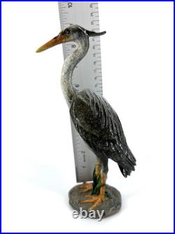 Big Sky Carvers Heron Sculpture Stonecast Wildlife Bird Lodge Decor 9in