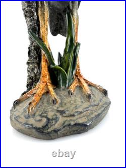 Big Sky Carvers Heron Sculpture Stonecast Wildlife Bird Lodge Decor 9in