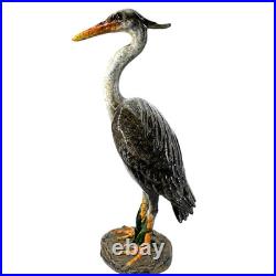 Big Sky Carvers Heron Sculpture Stonecast Wildlife Bird Lodge Decor 9in
