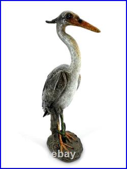 Big Sky Carvers Heron Sculpture Stonecast Wildlife Bird Lodge Decor 9in