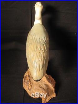 Big Sky Carvers Heron Wood Carved & Painted Figure/sculpture Artist Signed Ks