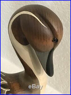 Big Sky Carvers Hindley Collection Solid Wood Curved Tail Carved Duck Decoy