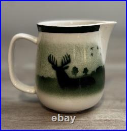 Big Sky Carvers Homestead Stoneware Set Deer Duck Lodge Cabin Rustic 4 Pc