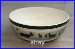 Big Sky Carvers Homestead Stoneware Set Deer Duck Lodge Cabin Rustic 4 Pc