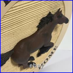 Big Sky Carvers Horse Sign WELCOME TO OUR HOME Hanging Decor 3D Signed Vintage