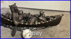 Big Sky Carvers J. M. Fleming Canoe Trip Bear Resin Figurine Sculpture Collection