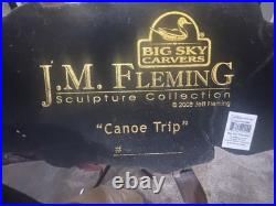 Big Sky Carvers J. M. Fleming Canoe Trip Bear Resin Figurine Sculpture Collection