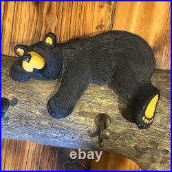 Big Sky Carvers JASPER bear Jeff Fleming coat rack 4 hook lodge cabin towel hat