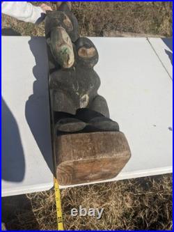 Big Sky Carvers Jeff Fleming 32.5 Standing Bear withFish SEE PHOTOS