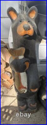 Big Sky Carvers Jeff Fleming 33 Bear Trout Fish Salmon Fish Sculpture Statue