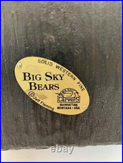Big Sky Carvers Jeff Fleming Bearfoot Bear 16 Solid Pine Wood Lodge Decor Black