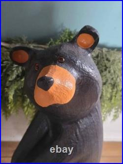 Big Sky Carvers Jeff Fleming Bearfoots Arnold Pine Wood Carved Golfer Black Bear