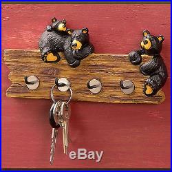 Big Sky Carvers Jeff Fleming Bearfoots Black Bear Key Holder Key Caddy Wall Hook