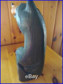Big Sky Carvers Jeff Fleming Bearfoots Black Bear Wood Carved Pine Sculpture