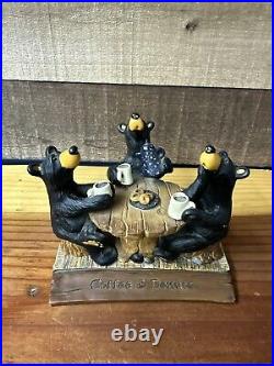 Big Sky Carvers Jeff Fleming Bearfoots Coffee & Donuts Bear Figurine