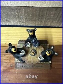 Big Sky Carvers Jeff Fleming Bearfoots Coffee & Donuts Bear Figurine