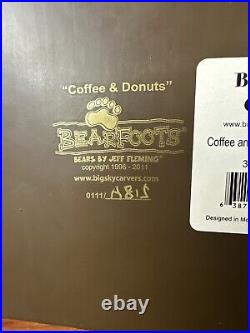 Big Sky Carvers Jeff Fleming Bearfoots Coffee & Donuts Bear Figurine