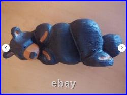 Big Sky Carvers Jeff Fleming Bearfoots Logan Solid Pine Wood Bear Sculpture