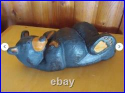 Big Sky Carvers Jeff Fleming Bearfoots Logan Solid Pine Wood Bear Sculpture