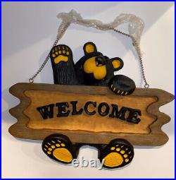 Big Sky Carvers Jeff Fleming Bearfoots. Welcome Sign Sculpture