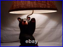 Big Sky Carvers Jeff Fleming Carved Bearfoots Bears Large Wood Table Lamp 26