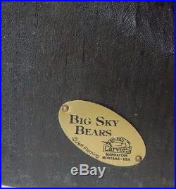 Big Sky Carvers Jeff Fleming Hand-Carved Black Bear Sculpture 22 3/4 Tall